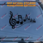Music Note Notation Sign Decal Sticker Car Vinyl pick size color no bkgrd a - Image 10