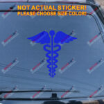 Caduceus Symbol EMT Medical Decal Sticker Car Vinyl pick size color - Image 16