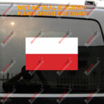 Poland Flag Polska Polish  Decal Sticker Car Vinyl Reflective Glossy pick size