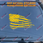 USA American Flag Decal Sticker Car Vinyl pick size American no bkgrd distressed - Image 16