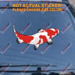 Koi Fish Chinese JDM Decal Sticker Car Vinyl Reflective Glossy pick size