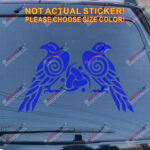 Huginn And Muninn Twin Ravens Celtic Knot Decal Sticker Car Vinyl Norse Odin a - Image 16