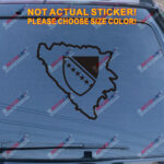 Bosnia and Herzegovina Map Decal Sticker Coat of arms Car Vinyl pick size color - Image 11