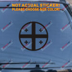 Georgia Republic Country Flag Decal Sticker Car Vinyl pick size color round - Image 11