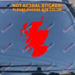 Scotland Map Outline Decal Sticker Scottish Car Vinyl pick size color b - Image 14