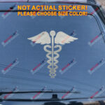 Caduceus Symbol EMT Medical Decal Sticker Car Vinyl pick size color - Image 13