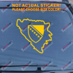 Bosnia and Herzegovina Map Decal Sticker Coat of arms Car Vinyl pick size color - Image 16