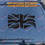UK Waving Flag Union Jack British Decal Sticker Car Vinyl pick size color d - Image 11