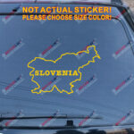 Slovenia Pride Map Decal Sticker Slovenian Outline Silhouette Car Vinyl Home - Image 16