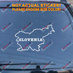 Slovenia Pride Map Decal Sticker Slovenian Outline Silhouette Car Vinyl Home - Image 10