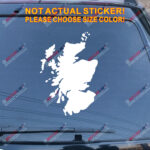 Scotland Map Outline Decal Sticker Scottish Car Vinyl pick size color b - Image 10