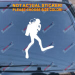 Scuba Diver Diving Decal Sticker Car Vinyl pick size color die cut no bkgrd e - Image 11