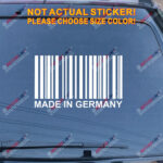 Made In Germany Barcode Decal Sticker Car Vinyl German fit for BMW Benz b - Image 10
