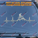 Cycling Funny Bike Bicycle Decal Sticker Vinyl Heart Beat Mountain Racing Rider - Image 13