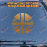 UK Flag Union Jack Decal Sticker Car Vinyl pick size color no bkgrd round - Image 13