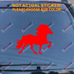 Icelandic Horse Decal Sticker Iceland Car Vinyl pick size color no bkgrd b - Image 14