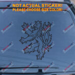 Czech Republic Lion Decal Sticker Czechs Car Vinyl pick size color no bkgrd d - Image 11