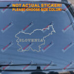 Slovenia Pride Map Decal Sticker Slovenian Outline Silhouette Car Vinyl Home - Image 12