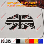California State Bear Cali UK Union Jack Flag Decal Sticker Car Vinyl pick size