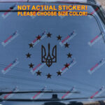 Ukraine Flag Tryzub EU Decal Sticker Ukrainian Car Vinyl pick size no bkgrd - Image 11