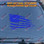 USA American Flag Decal Sticker Car Vinyl pick size American no bkgrd distressed - Image 15