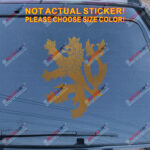 Czech Republic Lion Decal Sticker Czechs Car Vinyl pick size color no bkgrd b - Image 13