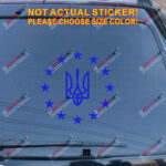 Ukraine Flag Tryzub EU Decal Sticker Ukrainian Car Vinyl pick size no bkgrd - Image 15