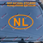 Netherlands NL oval country code Decal Sticker Holand Car Vinyl pick size color - Image 17