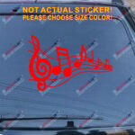 Music Note Notation Sign Decal Sticker Car Vinyl pick size color no bkgrd a - Image 14