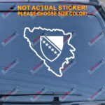 Bosnia and Herzegovina Map Decal Sticker Coat of arms Car Vinyl pick size color - Image 10