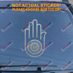 Jainism Ahimsa Hand Decal Sticker Car Vinyl pick size color no bkgrd - Image 12