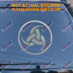 Triple Horn of Odin Decal Sticker Norse Viking Car Vinyl pick size color round - Image 12