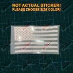 Reflective US American Flag Decal Sticker Car Vinyl no bkgrd pick size - Image 3