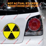 Nuclear Radiation Radioactive Warning Zombie  Decal Sticker Car Vinyl Reflective