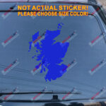 Scotland Map Outline Decal Sticker Scottish Car Vinyl pick size color b - Image 15