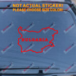 Bulgaria Map Outline Silhouette Decal Sticker Country Car Vinyl Bulgarian a - Image 14