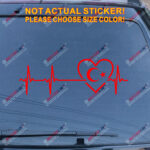 Love Turkey Turkish Flag Crescent Decal Sticker Car Vinyl Heart Beat EKG - Image 14
