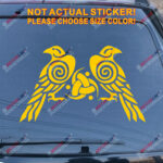 Huginn And Muninn Twin Ravens Celtic Knot Decal Sticker Car Vinyl Norse Odin a - Image 15