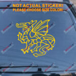 Anglo Saxon White Dragon Decal Sticker England English Car Vinyl pick size g - Image 16