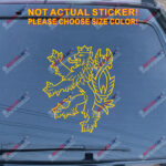 Czech Republic Lion Decal Sticker Czechs Car Vinyl pick size color no bkgrd d - Image 16
