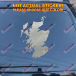 Scotland Map Outline Decal Sticker Scottish Car Vinyl pick size color b - Image 12