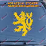 Czech Republic Lion Decal Sticker Czechs Car Vinyl pick size color no bkgrd b - Image 16