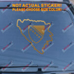 Bosnia and Herzegovina Map Decal Sticker Coat of arms Car Vinyl pick size color - Image 13