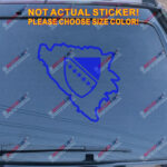 Bosnia and Herzegovina Map Decal Sticker Coat of arms Car Vinyl pick size color - Image 15