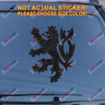 Czech Republic Lion Decal Sticker Czechs Car Vinyl pick size color no bkgrd b - Image 11