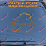 Belarus Map Decal Sticker Outline Silhouette Car Vinyl Belorussian no bkgrd b - Image 13