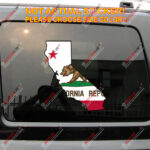 California Flag Map Cali outline Decal Sticker Car Vinyl reflective glossy