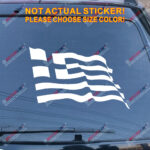 Greece Waving Flag Decal Sticker Greek Car Vinyl pick size color no bkgrd b - Image 10