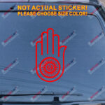 Jainism Ahimsa Hand Decal Sticker Car Vinyl pick size color no bkgrd - Image 14