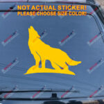 Howling Wolf Decal Sticker Car Vinyl pick size color no bkgrd die cut a - Image 16